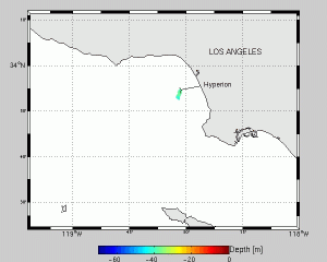 Dispersion de traceurs dans la baie de Los Angeles